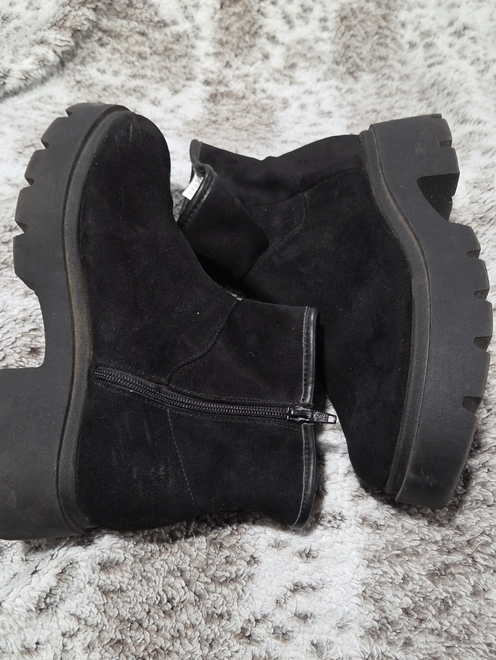 No Boundaries Black Chunky Platform Ankle Boots